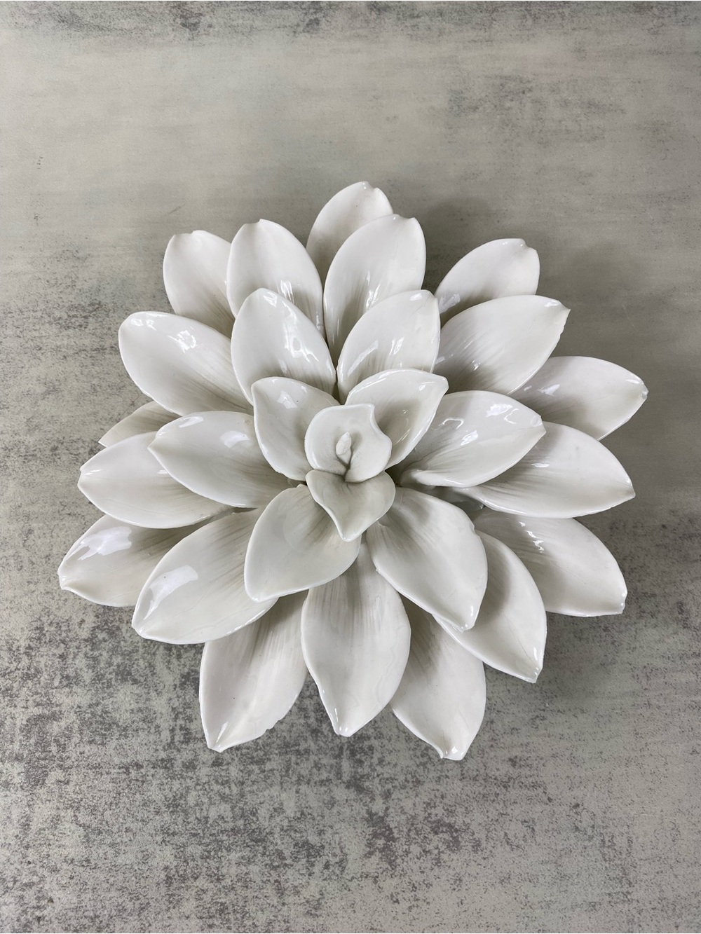 White Ceramic Succulent Wall Accent